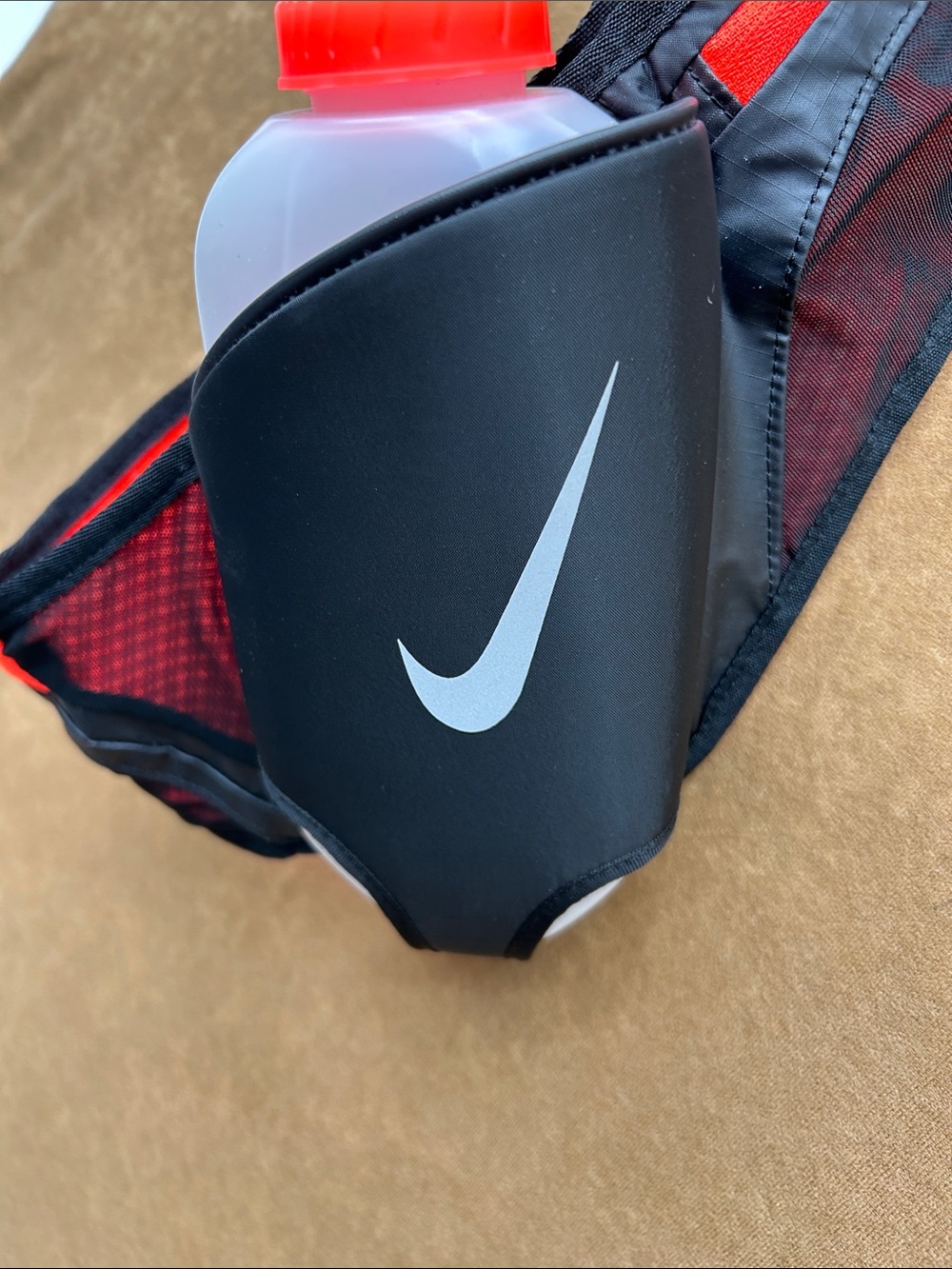 Nike Black and Orange Waist Hydration Pack with Bottle - Picture 2 of 6